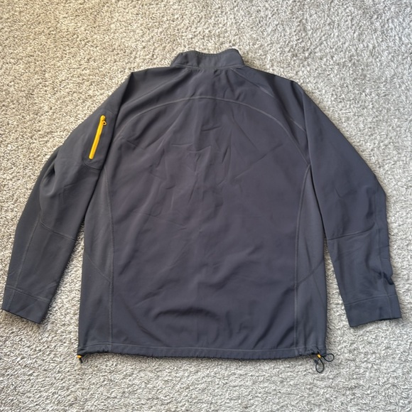 EUC Men’s The North Face Soft Shell Gray/Yellow Zip Jacket Size XXL - Picture 6 of 10